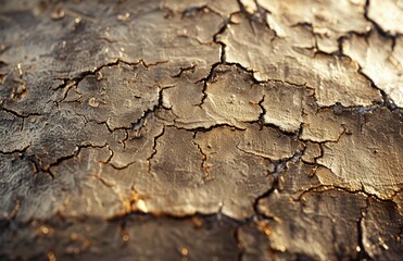 Fototapeta premium Close Up of Dried Mud Cracks in the Desert