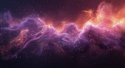 Abstract Purple Particle Wave Background