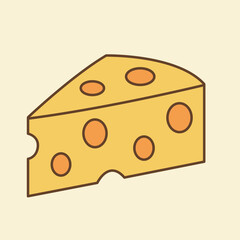 Cheese Flat Design Clipart