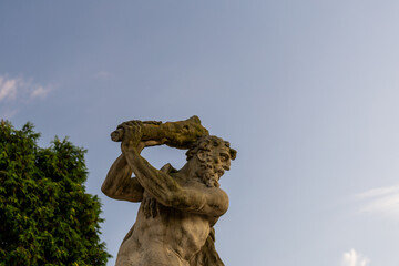 Hercules fighting the Hydra, statue in the Branicki Palace in Bialystok, Poland