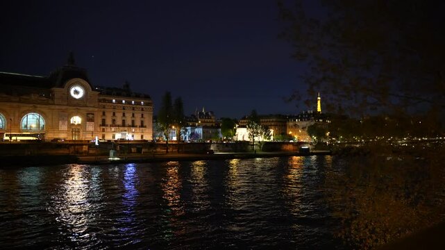 Paris, France, Evening City Lights