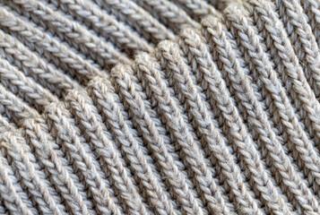 wool, knitted sweater, close-up of woolen fabric