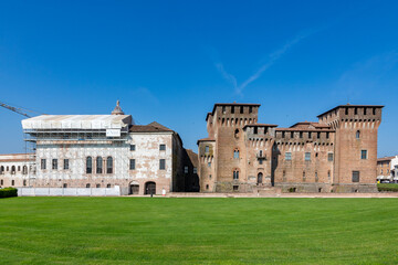 medieval fortress Castello di San Giorgio, Gonzaga Saint George -  castle in Italy, Mantua - Mantova