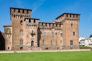 medieval fortress Castello di San Giorgio, Gonzaga Saint George -  castle in Italy, Mantua - Mantova