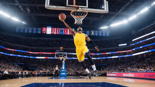 Basketball Player Layup