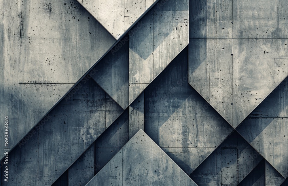 Poster abstract concrete geometric pattern with diagonal lines and diamond shapes