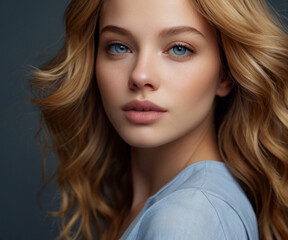 Naklejka premium portrait of a blonde woman