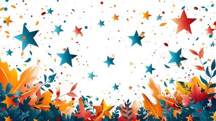 Award ceremony invitation open area writing space available right side The card is decorated with elegant symbols such as trophies and stars highlighting the recognition of outstanding achievements