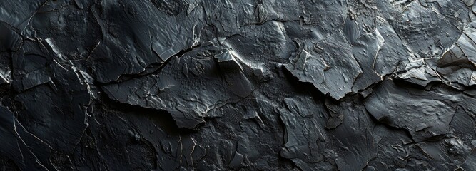 Rough Black Rock Texture Close Up