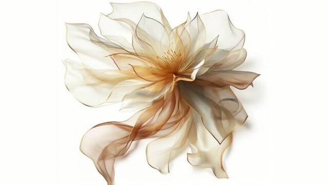 Soft silk scarf in pastel colors, gently swaying