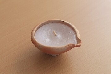 素焼きのキャンドル