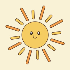 Sun Flat Design Clipart