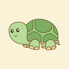 Turtle Flat Design Clipart