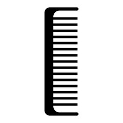 Illustration of Hair Comb Glyph Icon 