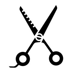 Illustration of Hair Scissors Glyph Icon