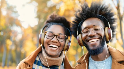 Music headphones happy