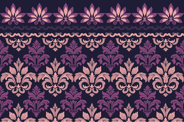Fototapeta premium seamless, traditional ethnic, damask pattern, fabric pattern for textiles, rugs, wallpaper, clothing, sarong, batik, wrapping, embroidery, print, background, cover, illustration, vector.