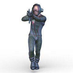 サイバー戦士　3DCGレンダリング