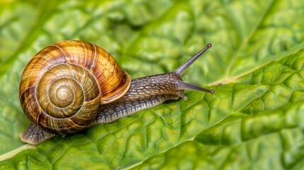 Close-up of a ladybug on a richly textured leaf, the leaf's veins and the bug's spots in sharp detail