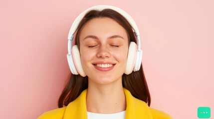 Music headphones happy