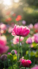 Obraz premium A photographer using a shallow depth of field to focus on a single flower in a garden