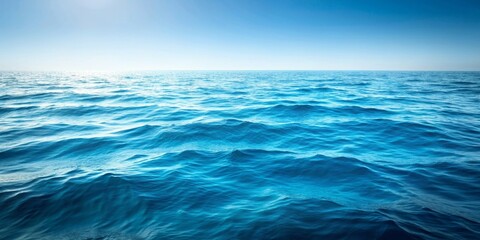 Obraz premium Sea water surface cut out, sea, water, surface, background,blue, ocean, marine, texture, clear, liquid, summer, vacation