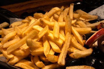 heap of golden french fries