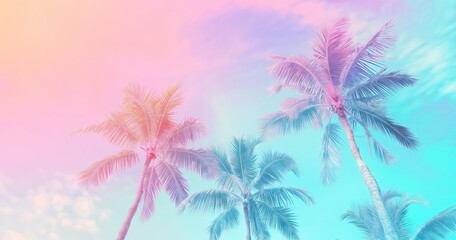 Pastel Palm Trees