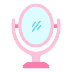  Illustration of Mirror Flat Icon . Vector Design