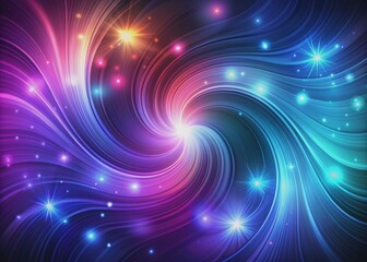 Vibrant dark blue, purple, and pink hues swirl together in a rough, abstract, retro-inspired background featuring a textured, gradient shine with bright, glowing light effects.