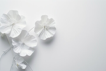 Elegant white flower in vector art, perfect for spring cards and floral designs