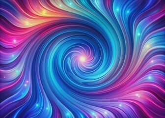 Obraz premium Vibrant psychedelic abstract background featuring swirling gradients of blue, purple, and pink, symbolizing the complexities and beauty of mental health awareness.