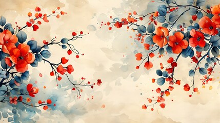 Retirement announcement card with an open area and writing space available in the center The card features tranquil and peaceful design elements marking the beginning of a relaxing new chapter