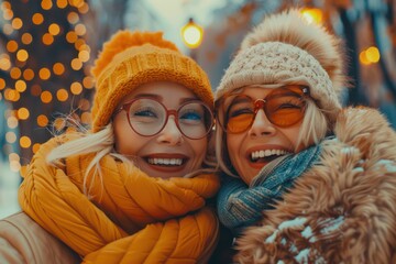 Two Senior Ladies Laughing Together, Embracing Life's Joy, Showing Energy and Zest for Life, A Symbol of Aging Gracefully and Embracing Every Moment