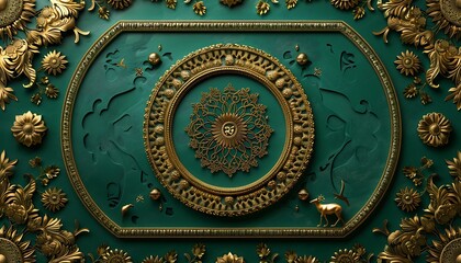 Obraz premium green ramadan background
