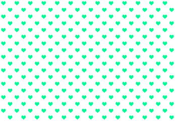 Heart MedSpringGreen color on white background. For Background.