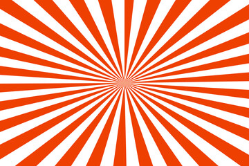 OrangeRed Sunburst for the background. flag of japanese. The rising sun..