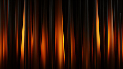 Orange Lines Vertical Bars on Black Background, Abstract Image, Texture, Pattern Background, Wallpaper, Smartphone Cover and Screen, Cell Phone, Computer, Laptop, 9:16 and 16:9 Format