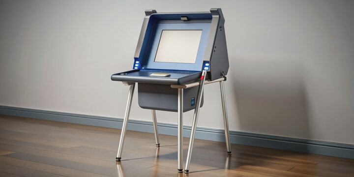 High quality rendering of an electronic voting machine for political campaigns and elections , Electronic, Voting