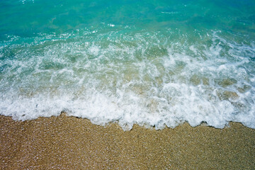 ハワイ ワイキキビーチの波打ち際