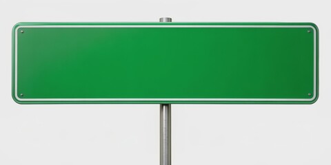 Green street sign cut out on white background , street sign, green, cut out, isolated, signage, road