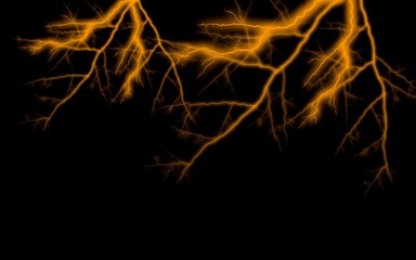 Lightning strikes background. Suitable for additional design.