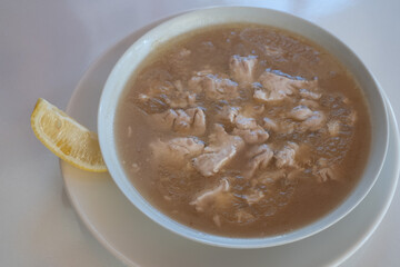 Stewed pork brain soup with carrots - Southeast Asian cuisine