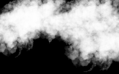 black background image of white clouds.