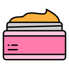 Illustration of Face Cream Filled Icon. Vector Design