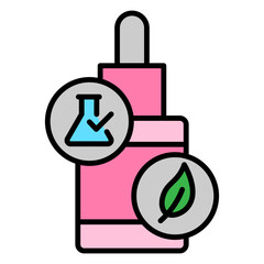 Illustration of Organic Serum Filled Icon. Vector Design