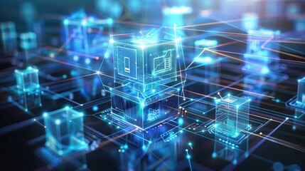 IoT Internet of Things, Internet network technology, digital software development, big data concept