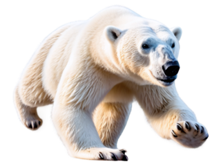 A 3D illustration of Bear isolated on transparent background ,representing a downtrend for stock market. Set index and financial growth and optimism concept .