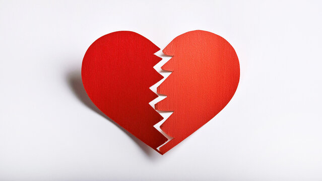 Coraz&oacute;n roto de papel
