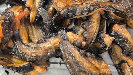 Fried fish, Thai style food eaten with rice